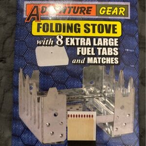 Adventure Gear Folding Stove with Fuel Tabs and Matches